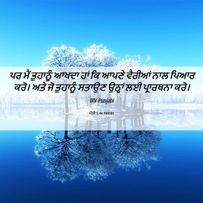 Picture 06 - ਮੱਤੀ 5:44 PANIRV - ਪਰ ਮੈਂ ਤੁਹਾਨੂੰ - Bible Verse Picture