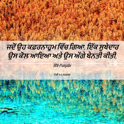 Picture 06 - ਮੱਤੀ 8:5 PANIRV - ਜਦੋਂ ਉਹ ਕਫ਼ਰਨਾਹੂਮ - Bible Verse Picture