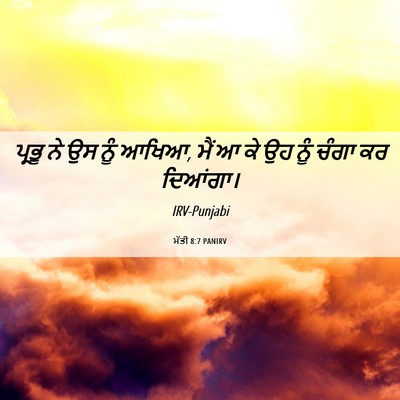 Picture 06 - ਮੱਤੀ 8:7 PANIRV - ਪ੍ਰਭੂ ਨੇ ਉਸ ਨੂੰ - Bible Verse Picture