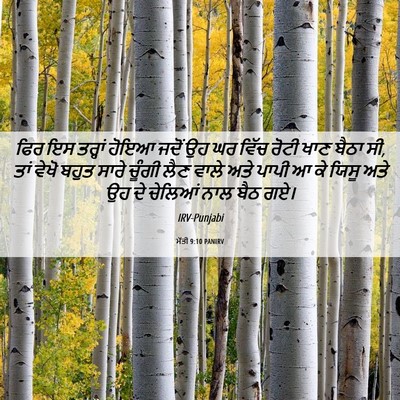 Picture 06 - ਮੱਤੀ 9:10 PANIRV - ਫਿਰ ਇਸ ਤਰ੍ਹਾਂ ਹੋਇਆ - Bible Verse Picture