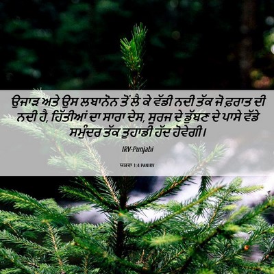 Picture 06 - ਯਸ਼ਵਾ 1:4 PANIRV - ਉਜਾੜ ਅਤੇ ਉਸ ਲਬਾਨੋਨ - Bible Verse Picture
