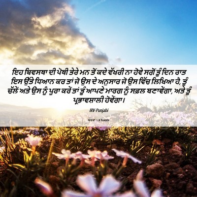 Picture 06 - ਯਸ਼ਵਾ 1:8 PANIRV - ਇਹ ਬਿਵਸਥਾ ਦੀ ਪੋਥੀ - Bible Verse Picture