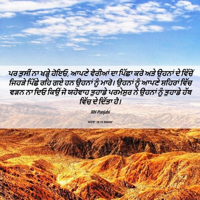 Picture 06 - ਯਸ਼ਵਾ 10:19 PANIRV - ਪਰ ਤੁਸੀਂ ਨਾ ਖੜ੍ਹੇ - Bible Verse Picture