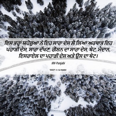 Picture 06 - ਯਸ਼ਵਾ 11:16 PANIRV - ਇਸ ਤਰ੍ਹਾਂ ਯਹੋਸ਼ੁਆ - Bible Verse Picture