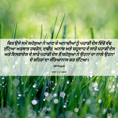 Picture 06 - ਯਸ਼ਵਾ 11:21 PANIRV - ਫਿਰ ਉਸੇ ਸਮੇਂ - Bible Verse Picture