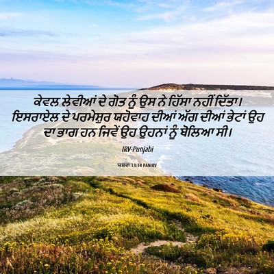 Picture 06 - ਯਸ਼ਵਾ 13:14 PANIRV - ਕੇਵਲ ਲੇਵੀਆਂ ਦੇ ਗੋਤ - Bible Verse Picture