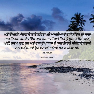 Picture 06 - ਯਸ਼ਵਾ 13:21 PANIRV - ਅਤੇ ਉਪਰਲੇ ਮੈਦਾਨ ਦੇ - Bible Verse Picture