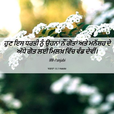Picture 06 - ਯਸ਼ਵਾ 13:7 PANIRV - ਹੁਣ ਇਸ ਧਰਤੀ ਨੂੰ - Bible Verse Picture