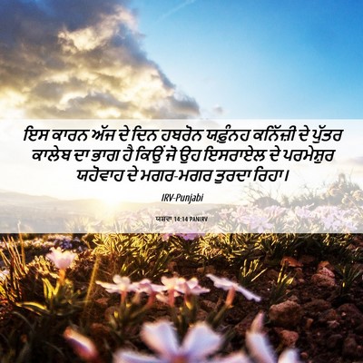 Picture 06 - ਯਸ਼ਵਾ 14:14 PANIRV - ਇਸ ਕਾਰਨ ਅੱਜ ਦੇ ਦਿਨ - Bible Verse Picture