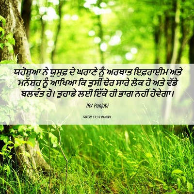 Picture 06 - ਯਸ਼ਵਾ 17:17 PANIRV - ਯਹੋਸ਼ੁਆ ਨੇ ਯੂਸੁਫ਼ - Bible Verse Picture