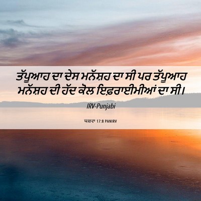 Picture 06 - ਯਸ਼ਵਾ 17:8 PANIRV - ਤੱਪੂਆਹ ਦਾ ਦੇਸ - Bible Verse Picture