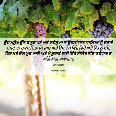 Picture 06 - ਯਸ਼ਵਾ 18:8 PANIRV - ਉਹ ਮਨੁੱਖ ਉੱਠ ਕੇ ਤੁਰ - Bible Verse Picture