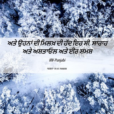 Picture 06 - ਯਸ਼ਵਾ 19:41 PANIRV - ਅਤੇ ਉਹਨਾਂ ਦੀ ਮਿਲਖ਼ - Bible Verse Picture