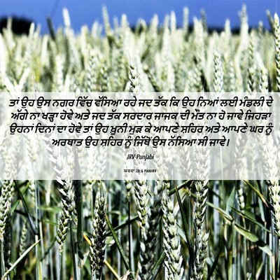 Picture 06 - ਯਸ਼ਵਾ 20:6 PANIRV - ਤਾਂ ਉਹ ਉਸ ਨਗਰ ਵਿੱਚ - Bible Verse Picture