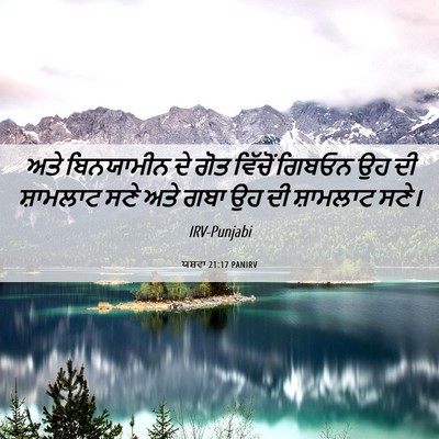 Picture 06 - ਯਸ਼ਵਾ 21:17 PANIRV - ਅਤੇ ਬਿਨਯਾਮੀਨ ਦੇ - Bible Verse Picture
