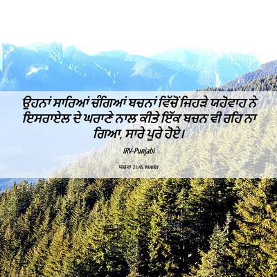 Picture 06 - ਯਸ਼ਵਾ 21:45 PANIRV - ਉਹਨਾਂ ਸਾਰਿਆਂ - Bible Verse Picture