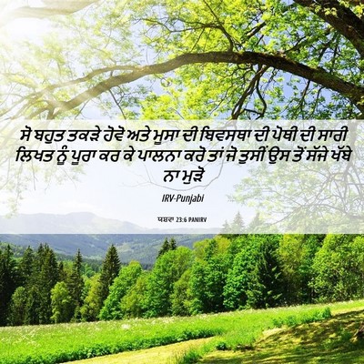 Picture 06 - ਯਸ਼ਵਾ 23:6 PANIRV - ਸੋ ਬਹੁਤ ਤਕੜੇ ਹੋਵੋ - Bible Verse Picture