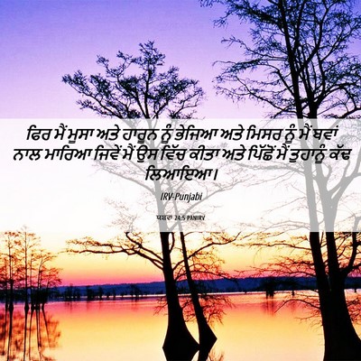 Picture 06 - ਯਸ਼ਵਾ 24:5 PANIRV - ਫਿਰ ਮੈਂ ਮੂਸਾ ਅਤੇ - Bible Verse Picture