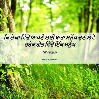 Picture 06 - ਯਸ਼ਵਾ 4:2 PANIRV - ਕਿ ਲੋਕਾਂ ਵਿੱਚੋਂ - Bible Verse Picture