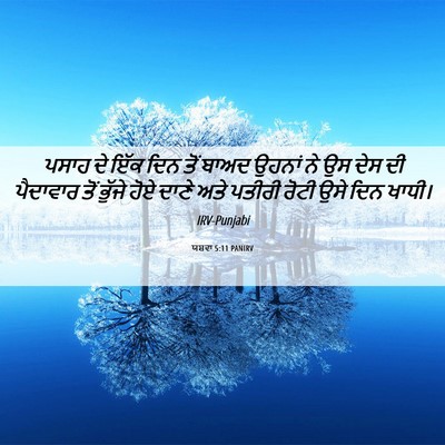 Picture 06 - ਯਸ਼ਵਾ 5:11 PANIRV - ਪਸਾਹ ਦੇ ਇੱਕ ਦਿਨ ਤੋਂ - Bible Verse Picture