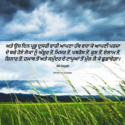 Picture 06 - ਯਸਾਯਾਹ 11:11 PANIRV - ਅਤੇ ਉਸ ਦਿਨ ਪ੍ਰਭੂ - Bible Verse Picture