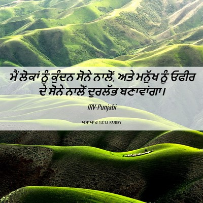 Picture 06 - ਯਸਾਯਾਹ 13:12 PANIRV - ਮੈਂ ਲੋਕਾਂ ਨੂੰ - Bible Verse Picture