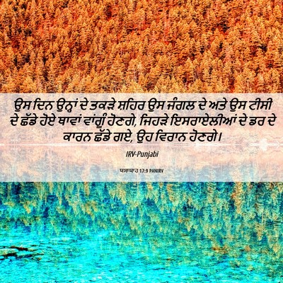 Picture 06 - ਯਸਾਯਾਹ 17:9 PANIRV - ਉਸ ਦਿਨ ਉਨ੍ਹਾਂ ਦੇ - Bible Verse Picture