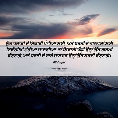 Picture 06 - ਯਸਾਯਾਹ 18:6 PANIRV - ਉਹ ਪਹਾੜਾਂ ਦੇ - Bible Verse Picture