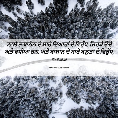 Picture 06 - ਯਸਾਯਾਹ 2:13 PANIRV - ਨਾਲੇ ਲਬਾਨੋਨ ਦੇ - Bible Verse Picture