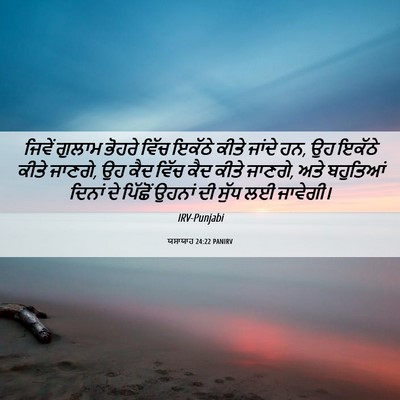 Picture 06 - ਯਸਾਯਾਹ 24:22 PANIRV - ਜਿਵੇਂ ਗੁਲਾਮ ਭੋਹਰੇ - Bible Verse Picture
