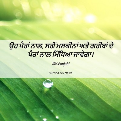 Picture 06 - ਯਸਾਯਾਹ 26:6 PANIRV - ਉਹ ਪੈਰਾਂ ਨਾਲ, ਸਗੋਂ - Bible Verse Picture