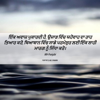 Picture 06 - ਯਸਾਯਾਹ 40:3 PANIRV - ਇੱਕ ਅਵਾਜ਼ ਪੁਕਾਰਦੀ - Bible Verse Picture