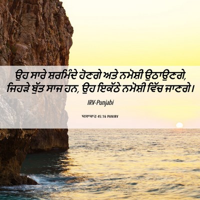 Picture 06 - ਯਸਾਯਾਹ 45:16 PANIRV - ਉਹ ਸਾਰੇ ਸ਼ਰਮਿੰਦੇ - Bible Verse Picture