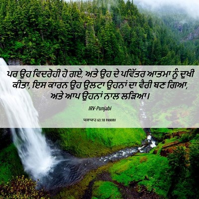 Picture 06 - ਯਸਾਯਾਹ 63:10 PANIRV - ਪਰ ਉਹ ਵਿਦਰੋਹੀ ਹੋ - Bible Verse Picture