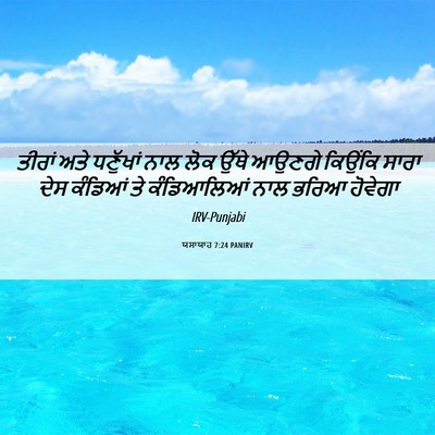 Picture 06 - ਯਸਾਯਾਹ 7:24 PANIRV - ਤੀਰਾਂ ਅਤੇ ਧਣੁੱਖਾਂ - Bible Verse Picture