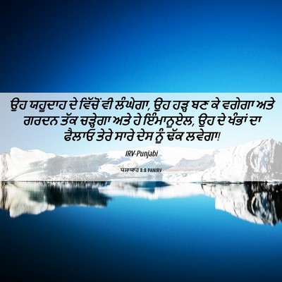Picture 06 - ਯਸਾਯਾਹ 8:8 PANIRV - ਉਹ ਯਹੂਦਾਹ ਦੇ - Bible Verse Picture