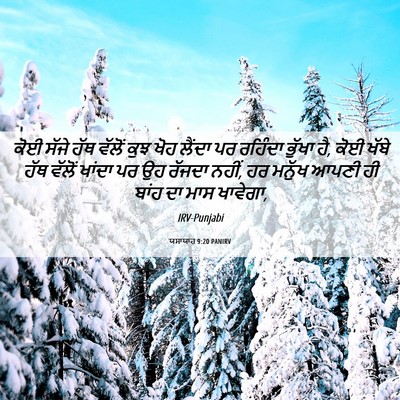 Picture 06 - ਯਸਾਯਾਹ 9:20 PANIRV - ਕੋਈ ਸੱਜੇ ਹੱਥ ਵੱਲੋਂ - Bible Verse Picture