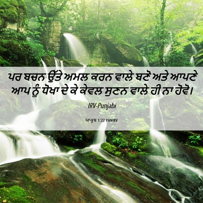 Picture 06 - ਯਾਕੂਬ 1:22 PANIRV - ਪਰ ਬਚਨ ਉੱਤੇ ਅਮਲ ਕਰਨ - Bible Verse Picture