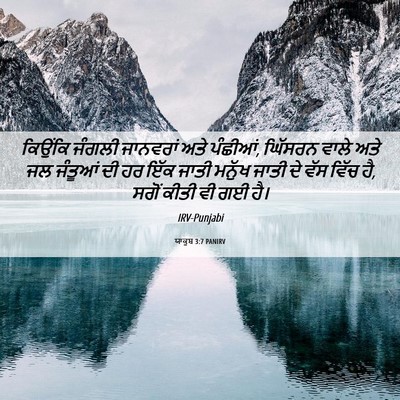 Picture 06 - ਯਾਕੂਬ 3:7 PANIRV - ਕਿਉਂਕਿ ਜੰਗਲੀ - Bible Verse Picture