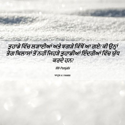 Picture 06 - ਯਾਕੂਬ 4:1 PANIRV - ਤੁਹਾਡੇ ਵਿੱਚ - Bible Verse Picture