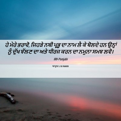 Picture 06 - ਯਾਕੂਬ 5:10 PANIRV - ਹੇ ਮੇਰੇ ਭਰਾਵੋ, - Bible Verse Picture