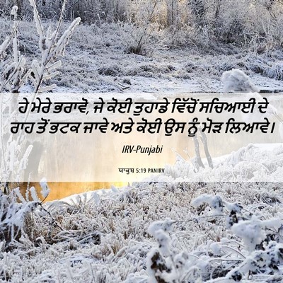 Picture 06 - ਯਾਕੂਬ 5:19 PANIRV - ਹੇ ਮੇਰੇ ਭਰਾਵੋ, ਜੇ - Bible Verse Picture