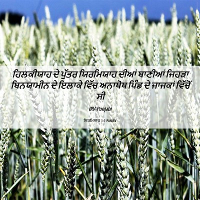 Picture 06 - ਯਿਰਮਿਯਾਹ 1:1 PANIRV - ਹਿਲਕੀਯਾਹ ਦੇ ਪੁੱਤਰ - Bible Verse Picture