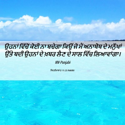 Picture 06 - ਯਿਰਮਿਯਾਹ 11:23 PANIRV - ਉਹਨਾਂ ਵਿੱਚੋਂ ਕੋਈ - Bible Verse Picture