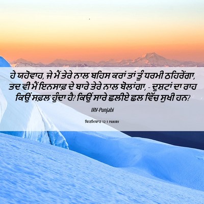 Picture 06 - ਯਿਰਮਿਯਾਹ 12:1 PANIRV - ਹੇ ਯਹੋਵਾਹ, ਜੇ ਮੈਂ - Bible Verse Picture