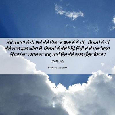 Picture 06 - ਯਿਰਮਿਯਾਹ 12:6 PANIRV - ਤੇਰੇ ਭਰਾਵਾਂ ਨੇ ਵੀ - Bible Verse Picture