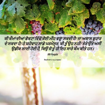 Picture 06 - ਯਿਰਮਿਯਾਹ 14:22 PANIRV - ਕੀ ਕੌਮਾਂ ਦੀਆਂ - Bible Verse Picture