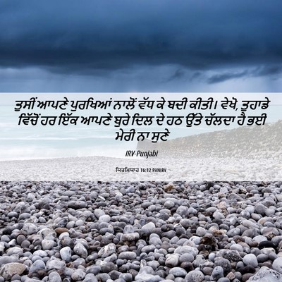 Picture 06 - ਯਿਰਮਿਯਾਹ 16:12 PANIRV - ਤੁਸੀਂ ਆਪਣੇ - Bible Verse Picture