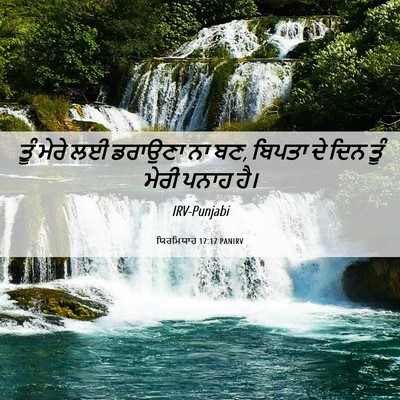 Picture 06 - ਯਿਰਮਿਯਾਹ 17:17 PANIRV - ਤੂੰ ਮੇਰੇ ਲਈ ਡਰਾਉਣਾ - Bible Verse Picture