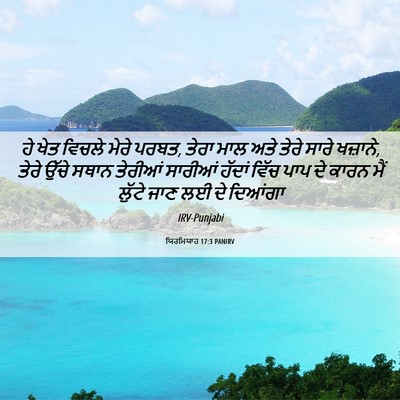 Picture 06 - ਯਿਰਮਿਯਾਹ 17:3 PANIRV - ਹੇ ਖੇਤ ਵਿਚਲੇ ਮੇਰੇ - Bible Verse Picture